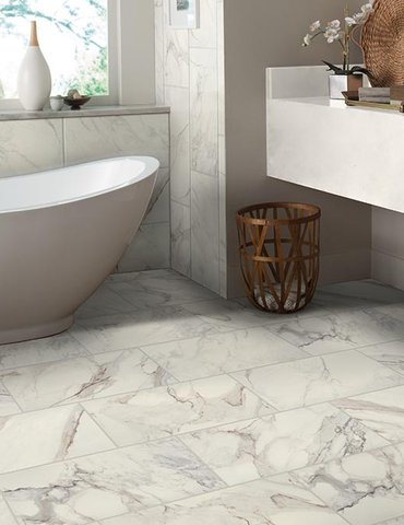 Bathroom Porcelain Marble Tile - Carpet Warehouse and COLORTILE in Coeur D'Alene, ID